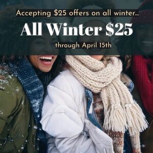 All winter items for $25